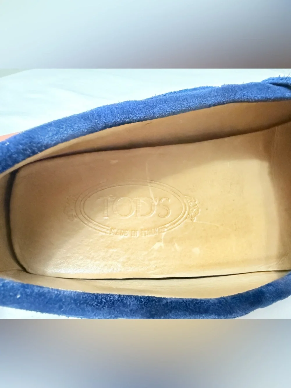 Tod’s Gommino Blue Suede Driving Loafers Men’s 7 Italy